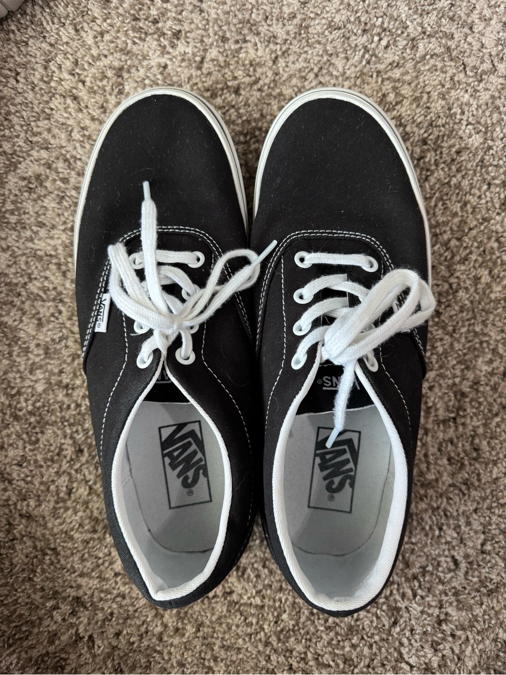 Vans Black and White Low-Top Sneakers